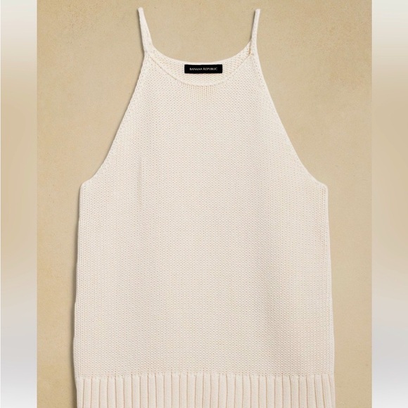NWT BANANA REPUBLIC COTTON-SILK SWEATER TANK - Picture 3 of 5